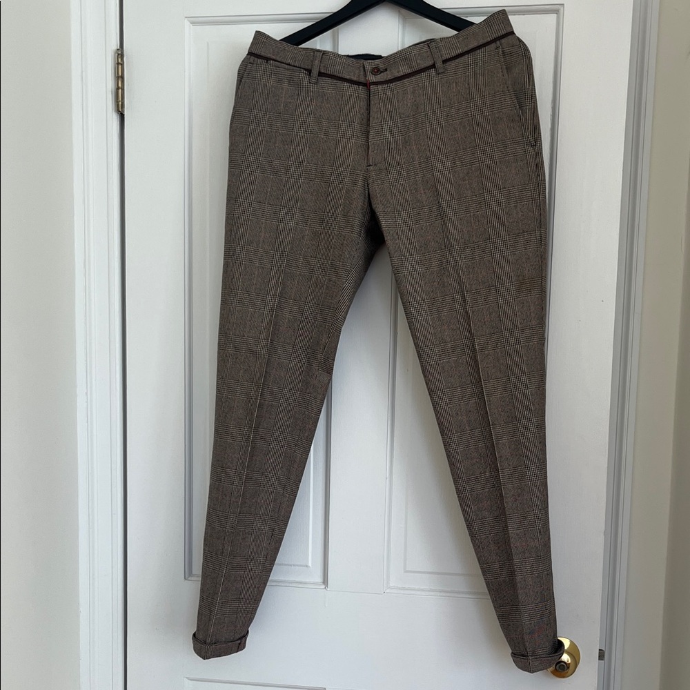 El Ganso Brown Plaid Trousers